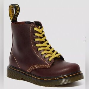 Doc Dr Martens Toddler 1460 Pablo Leather Lace Up Boots Unisex Combat Sz 10 vguc
